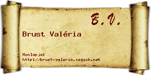 Brust Valéria névjegykártya