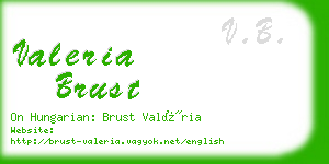 valeria brust business card